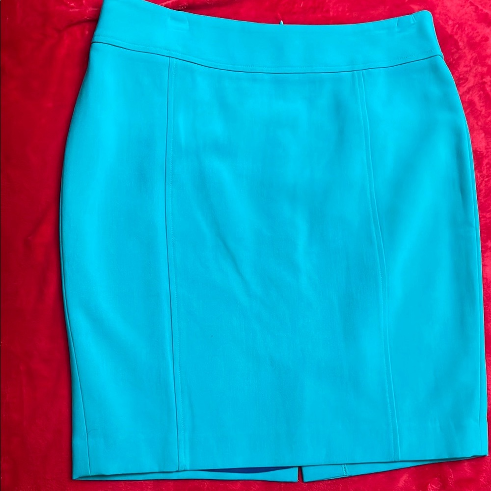 Blue Knee-Length Pencil Skirt for Work
